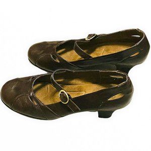 Rockport Cob Hill Collection Harley Skimmer Mary Jane Women's Sz 8M Coffee Brown